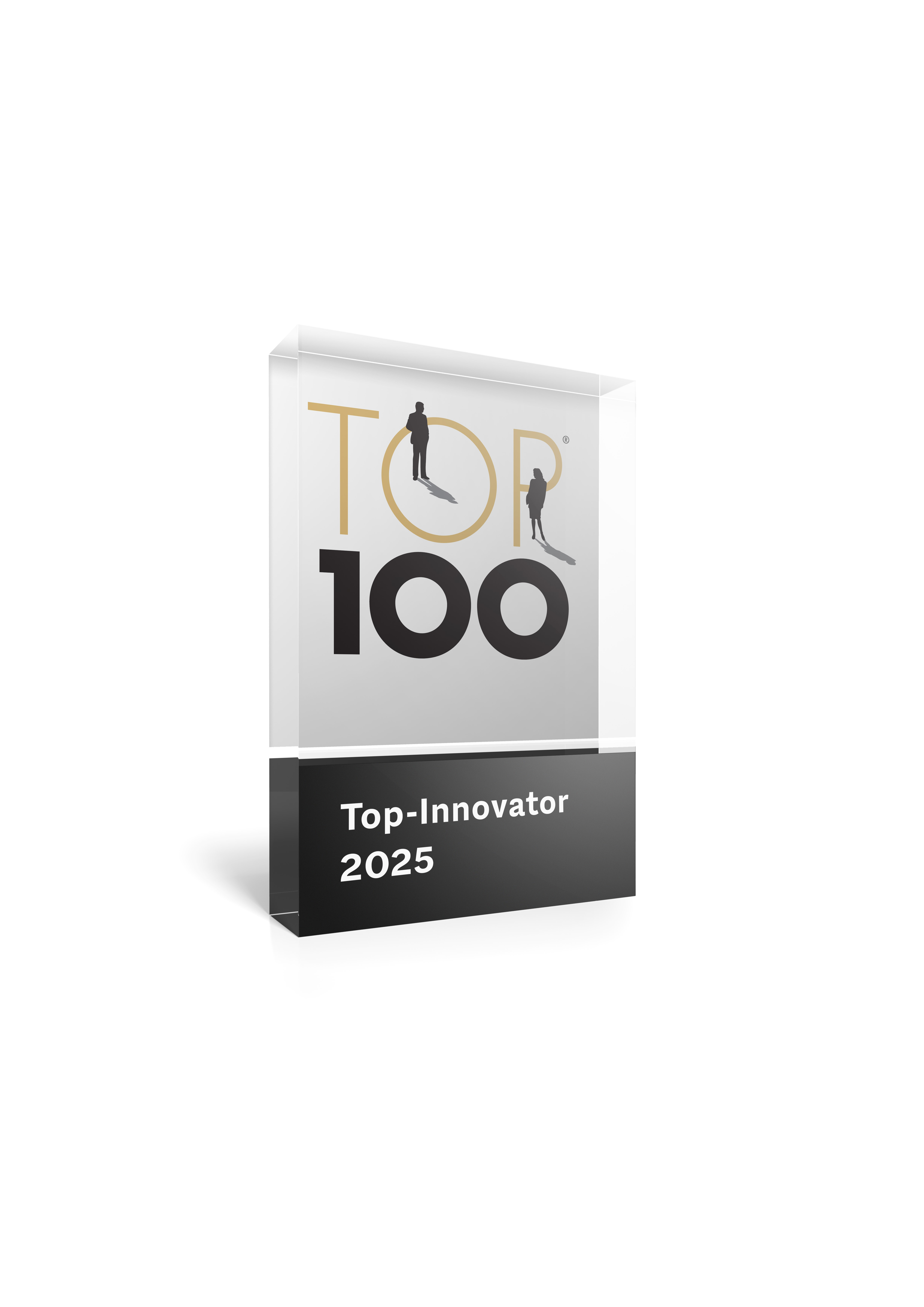 TOP-100-Trophäe für CurveDesign, Ansicht von links